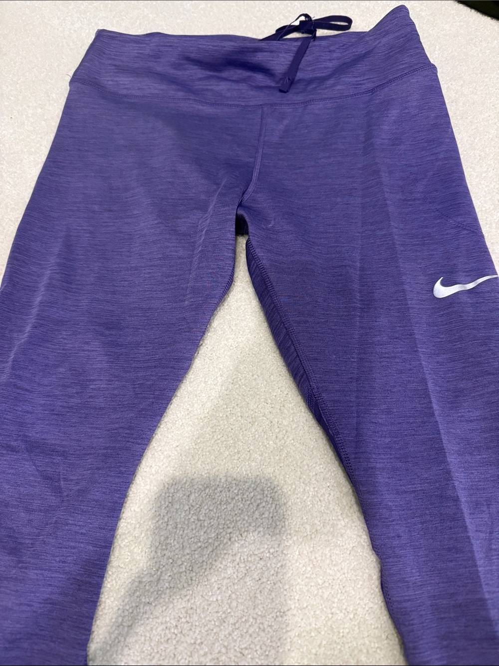 Nike Purple Women’s Athletic Leggings with White Swoosh